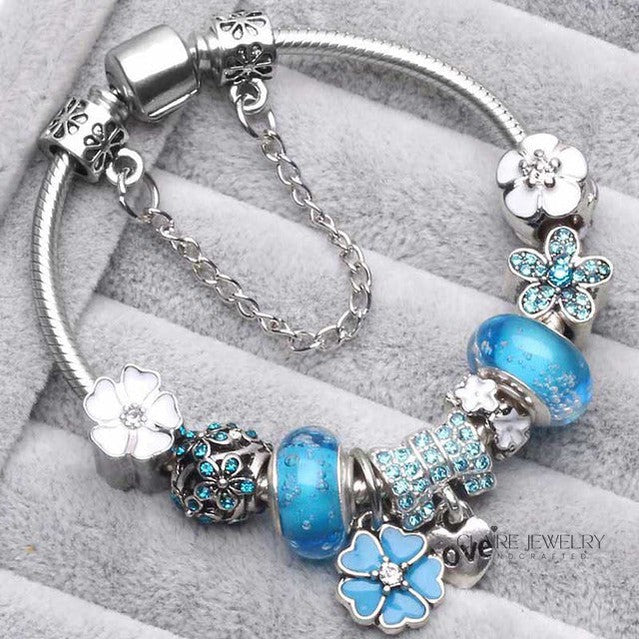 Blue Vintage Silver Bracelets