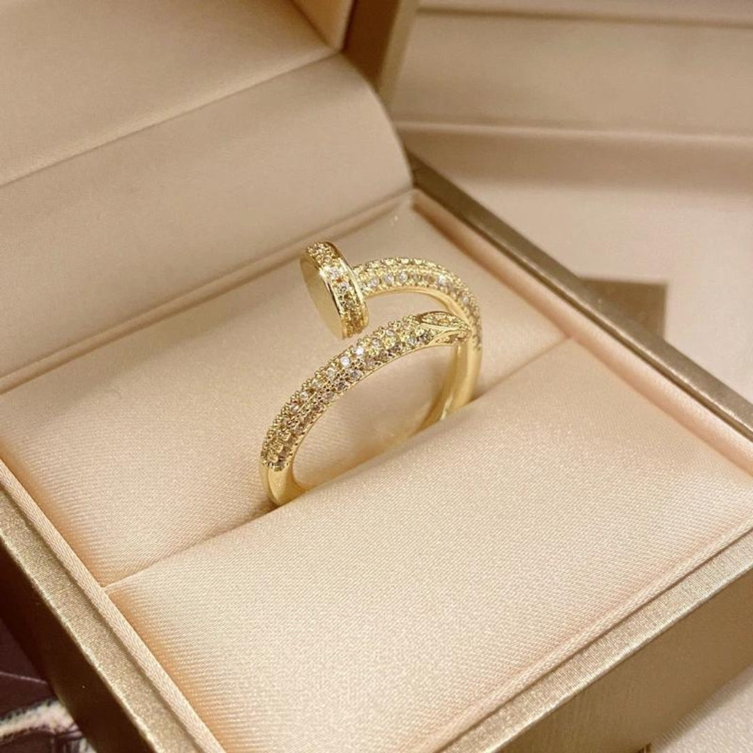 Luxurious Adjustable Gold-Plated Ring