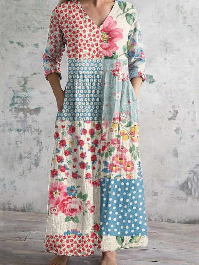 Celeste | Romantic dress with pastel flower print
