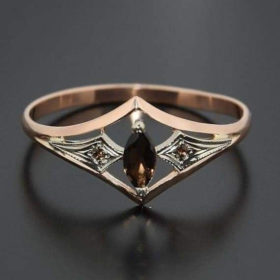 Hollow Ring in Vintage Rose Gold