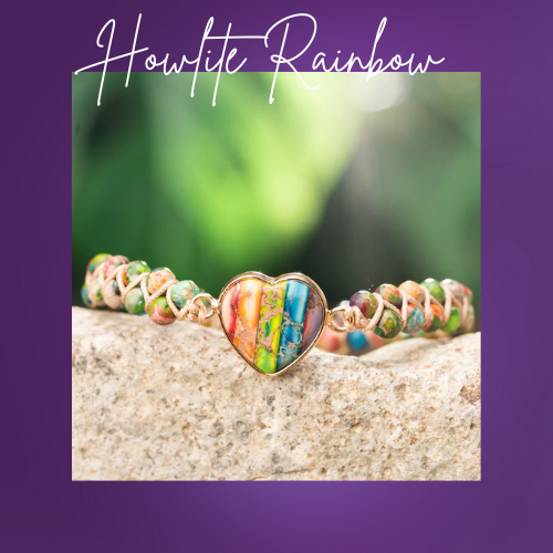 Heart Bracelet - Natural Jasper Stone