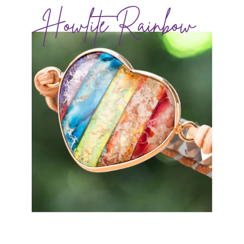 Womens Heart Bracelet - Natural Jasper Stone