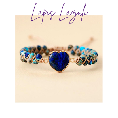 Womens Heart Bracelet - Natural Jasper Stone