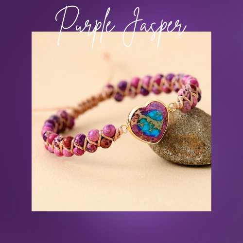 Heart Bracelet - Natural Jasper Stone