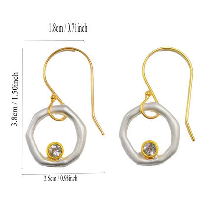 Aurielle™ | Vintage Gold & Silver Zirconia Earrings