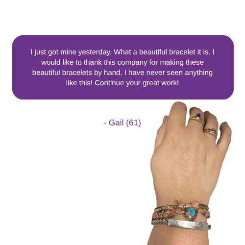 Womens Heart Bracelet - Natural Jasper Stone