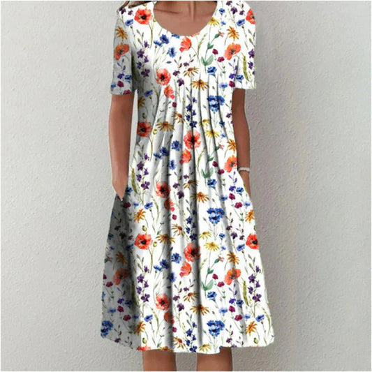 Sofia™ | Stylish and Casual Floral Dress with Pockets