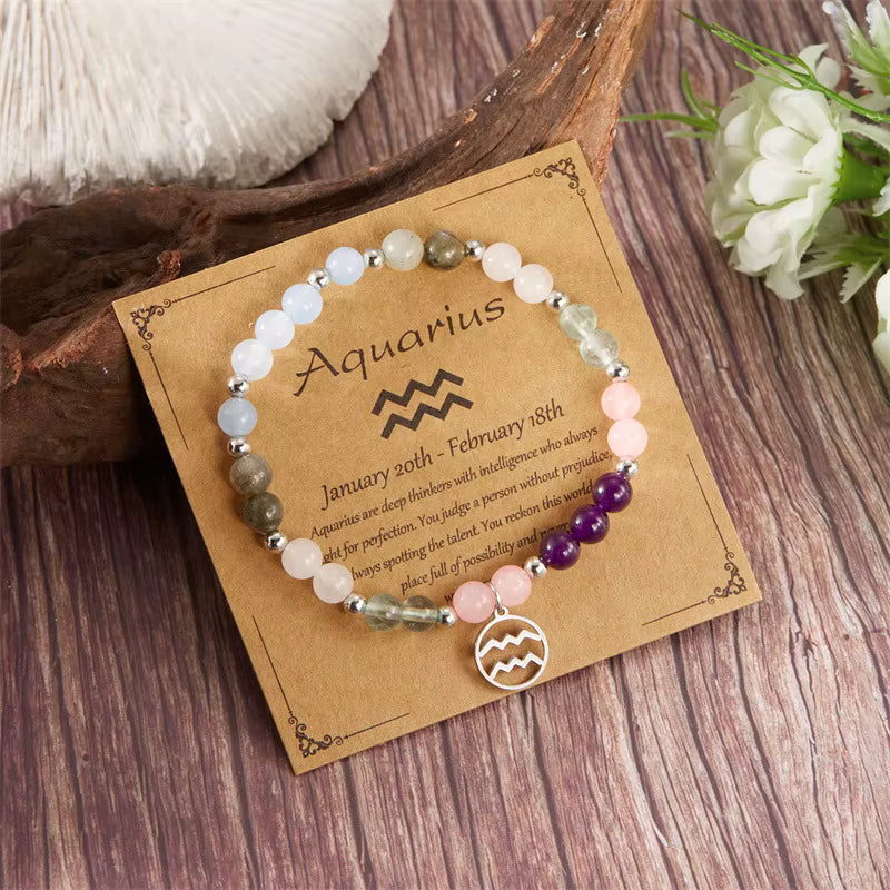 Handmade Natural Stone Bracelets - by Zodiac