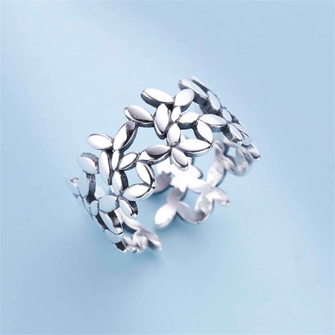 Adjustable Sterling Silver Ivy Ring