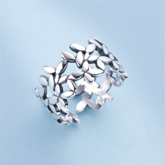 Adjustable Sterling Silver Ivy Ring