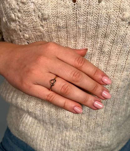 Marie Belle - subtiele ring met open hart (goud)