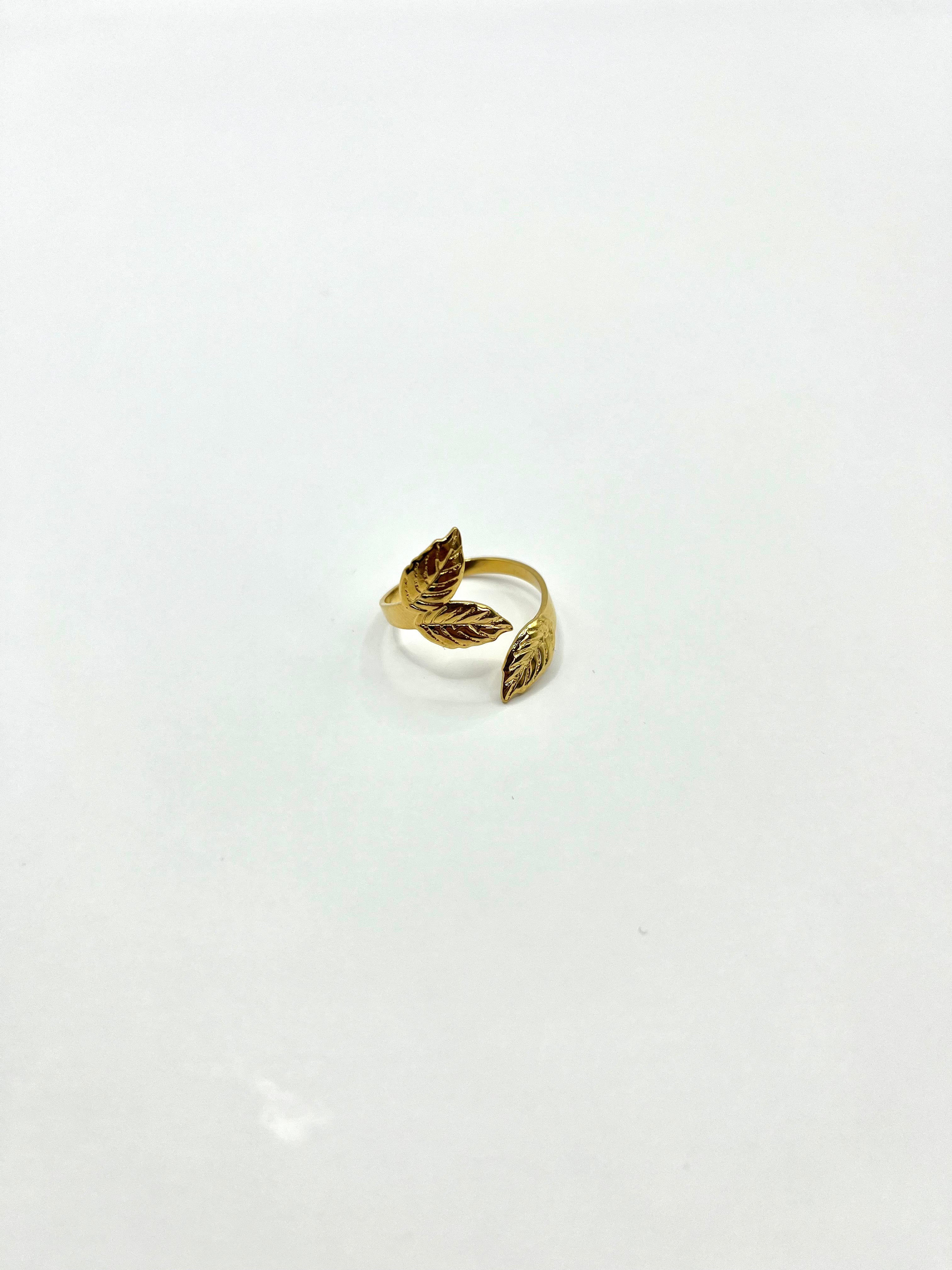 Marie Belle - ring met duplet leafs structuur