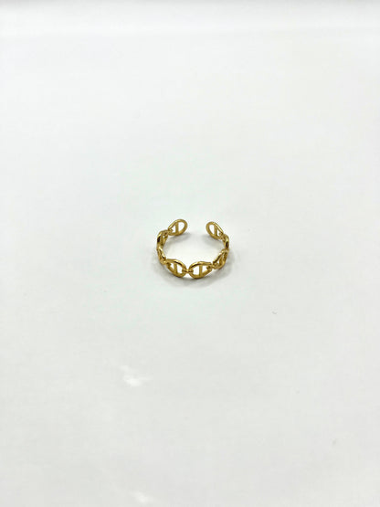 Marie Belle - ring met schakel structuur