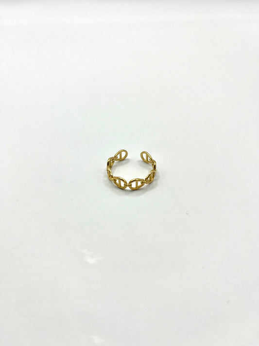 Marie Belle - ring met schakel structuur