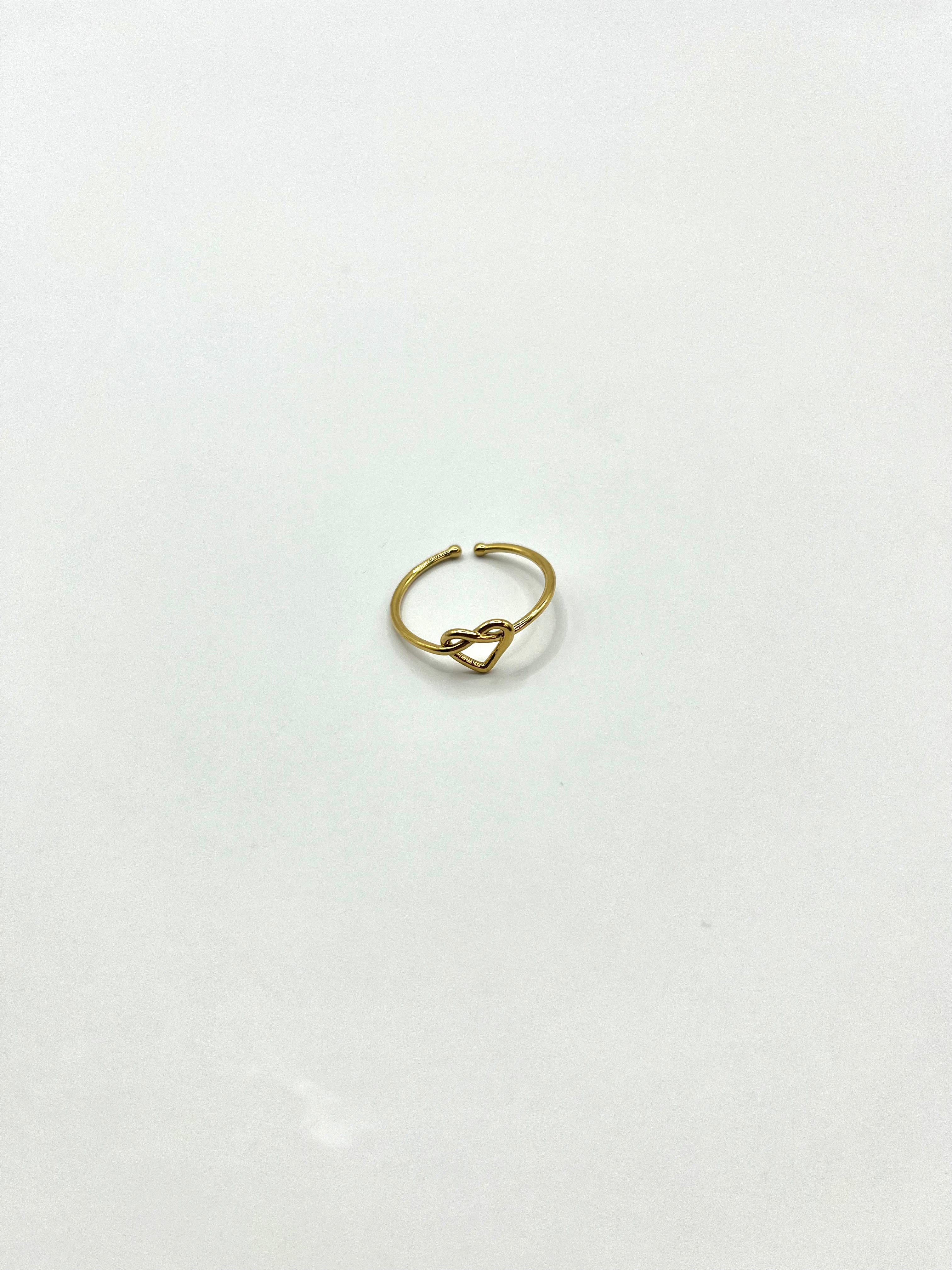 Marie Belle - subtiele ring met open hart (goud)