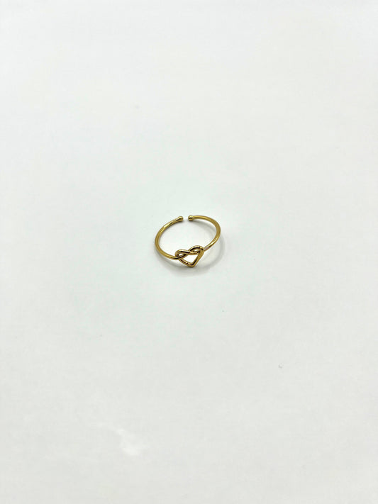 Marie Belle - subtiele ring met open hart (goud)