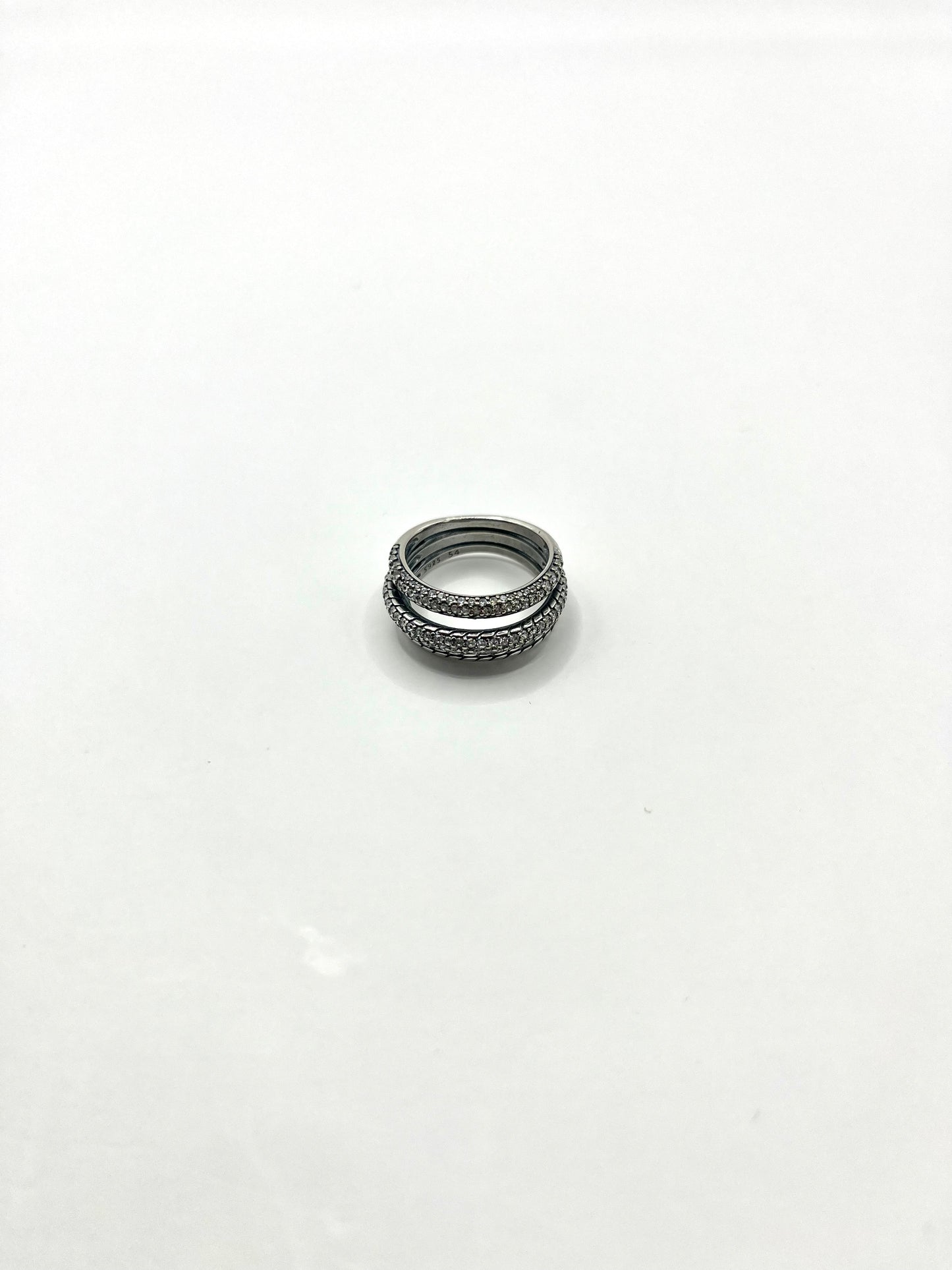 Margaux Rose - triplet ring met zirkonia steentjes