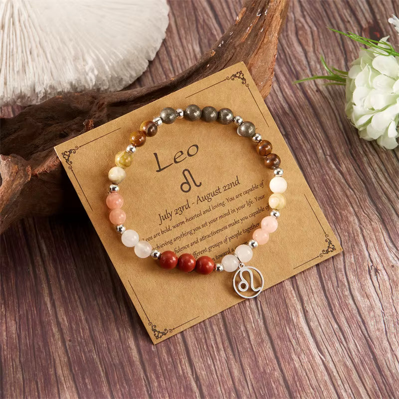 Handmade Natural Stone Bracelets - by Zodiac