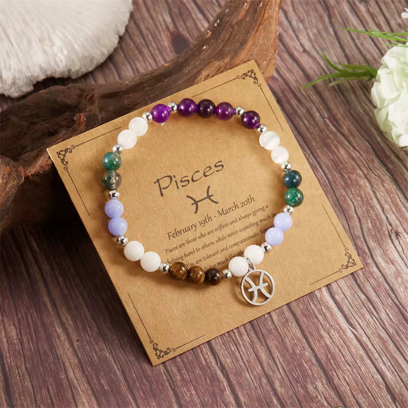 Handmade Natural Stone Bracelets - by Zodiac