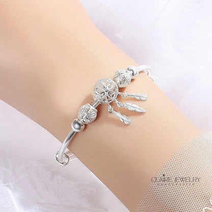925 Silver Adjustable Dreamcatcher Bracelet