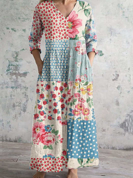 Celeste | Romantic dress with pastel flower print