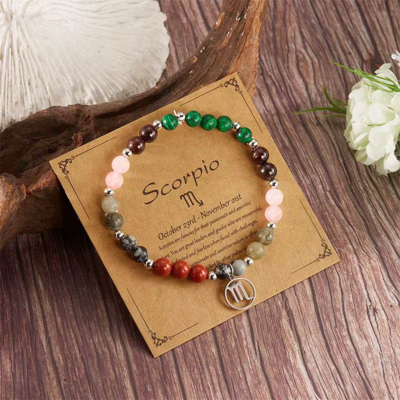 Handmade Natural Stone Bracelets - by Zodiac