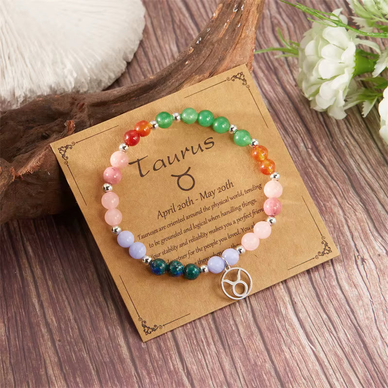 Handmade Natural Stone Bracelets - by Zodiac