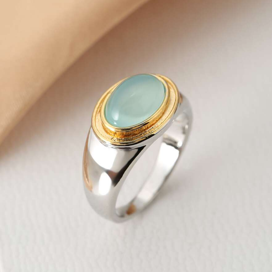 Vintage Light Blue Moonstone Ring