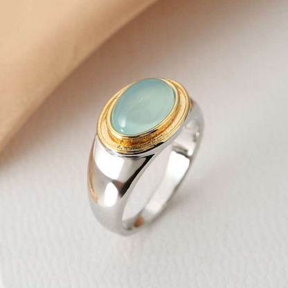 Vintage Light Blue Moonstone Ring