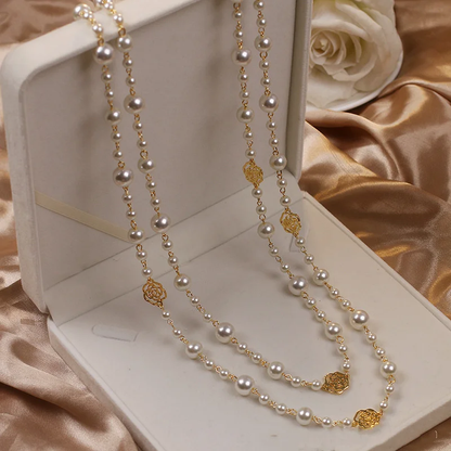 Elegant Layered Pearl Necklace