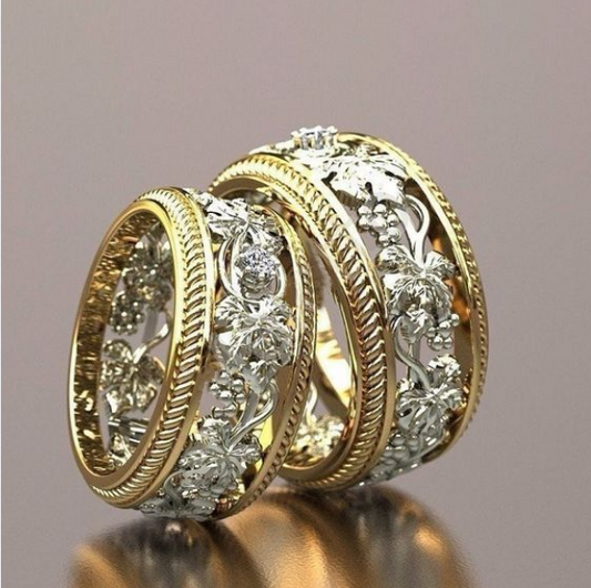 Hollow Rings in Vintage Gold