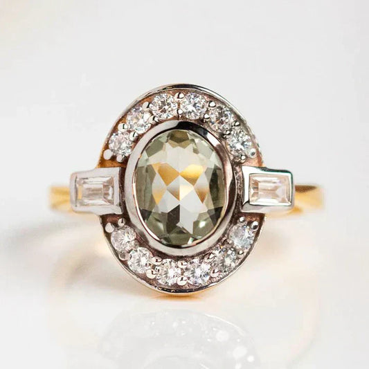 Vintage Crystal Green Ring