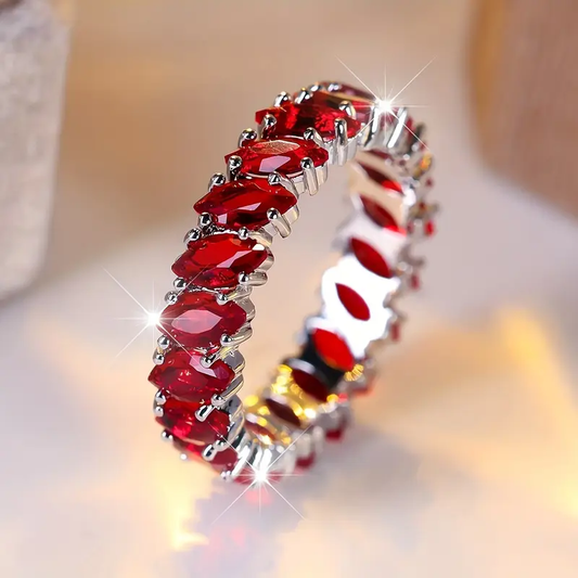 Vintage Red Crystal Ring