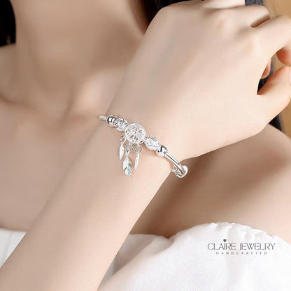 925 Silver Adjustable Dreamcatcher Bracelet